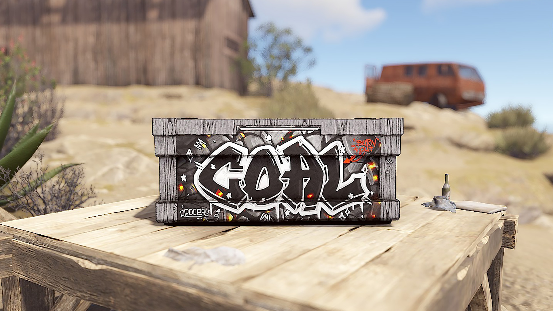 Graffiti Charcoal Storage
