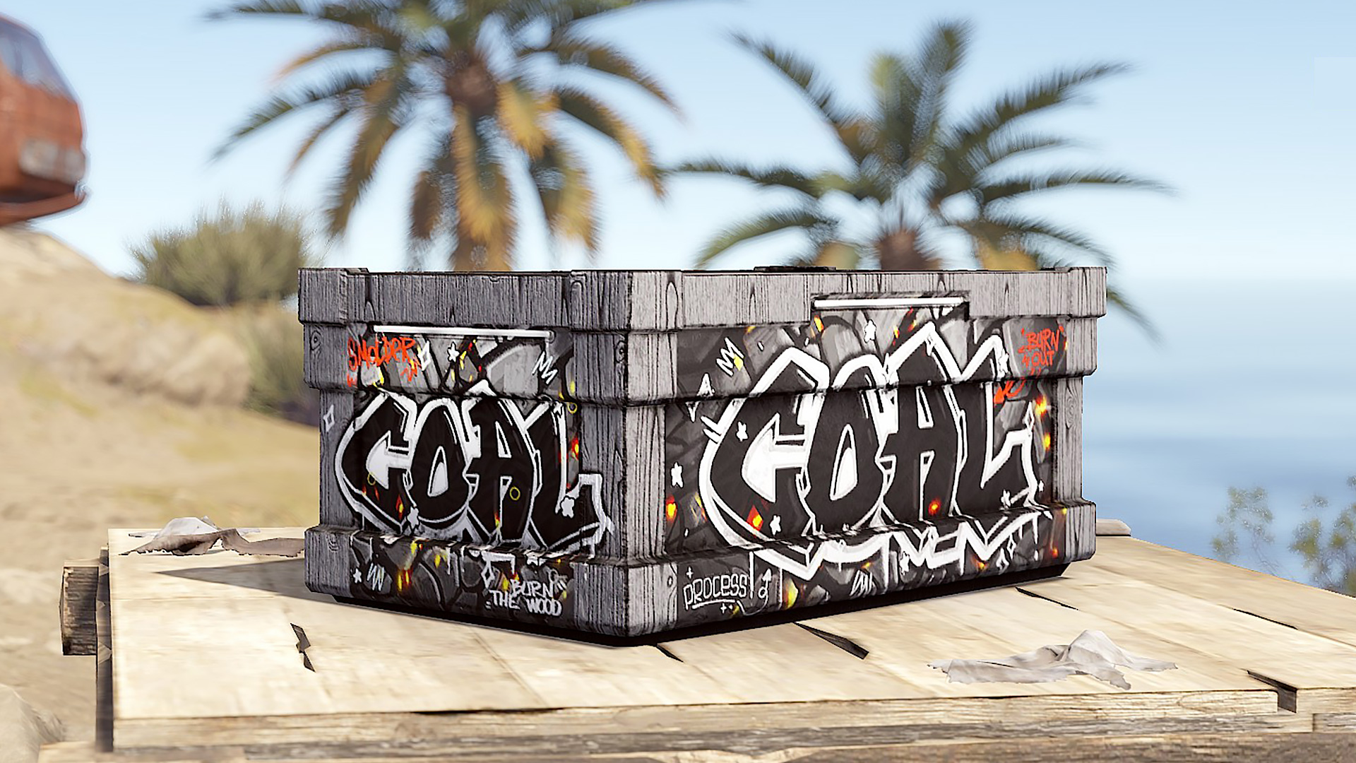 Graffiti Charcoal Storage