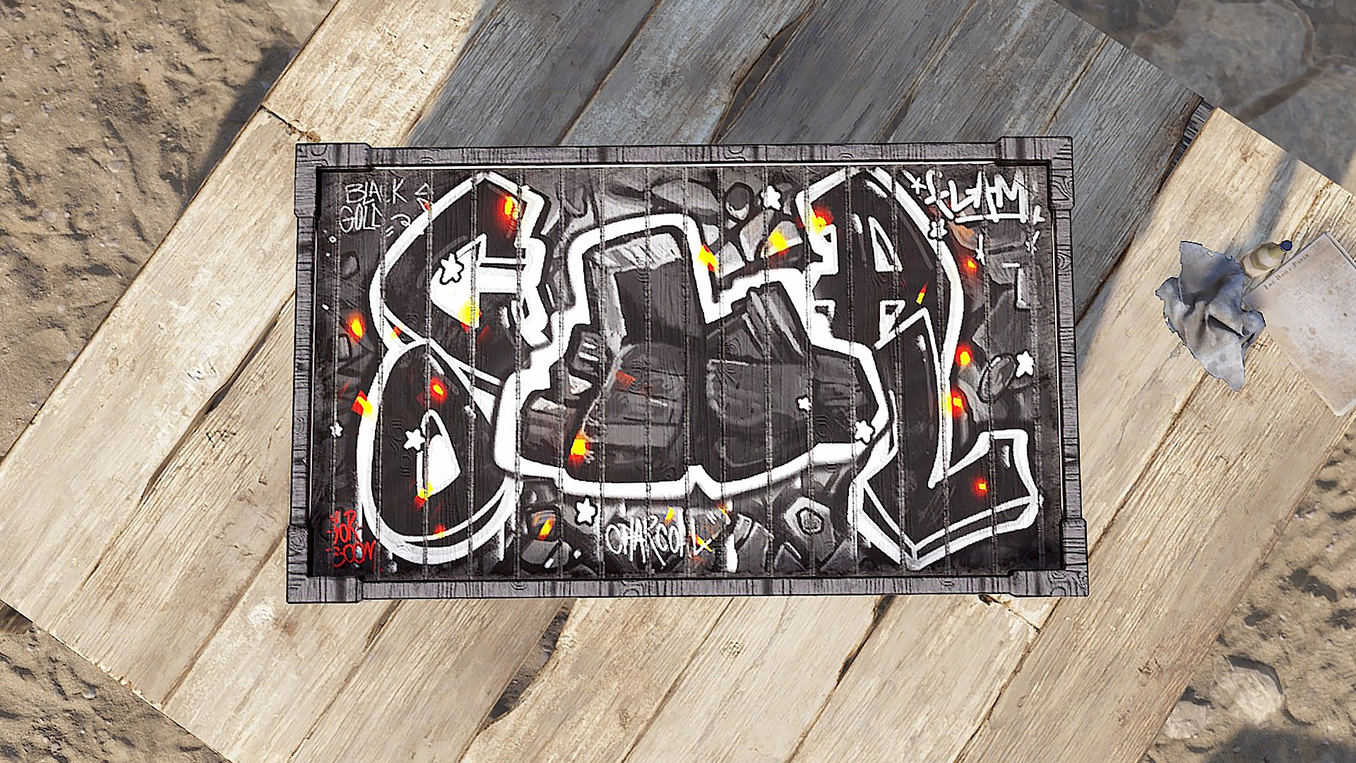 Graffiti Charcoal Storage
