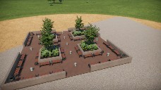 Garden and benches