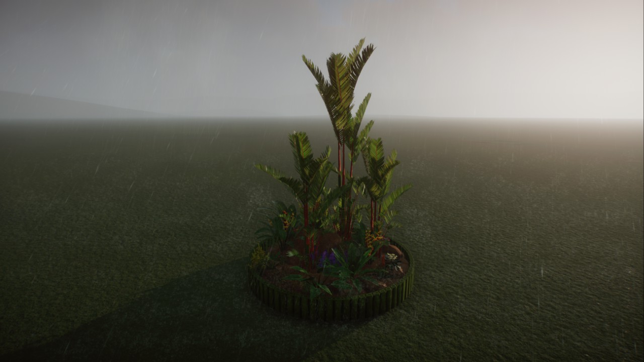 circular flowerbed