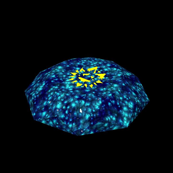 A glowing sigil stone C - burst