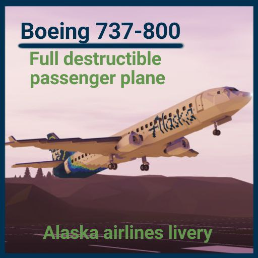 Boeing 737-800 Alaska airlines(Full destructible)