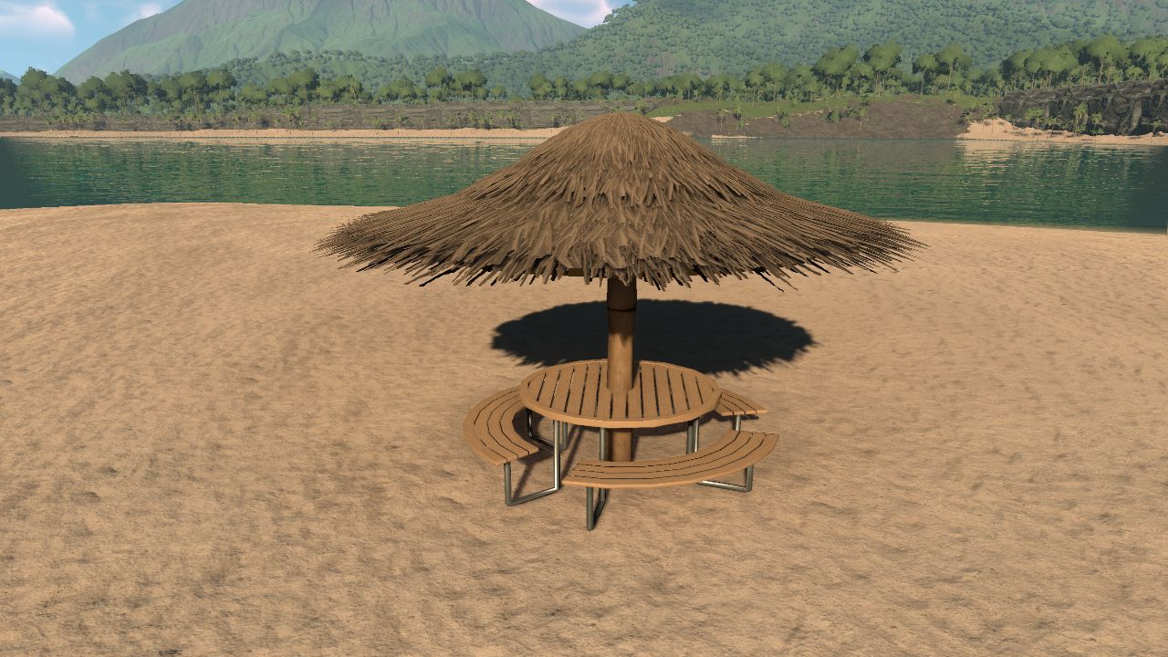 Prehistoric Resort Shaded Table