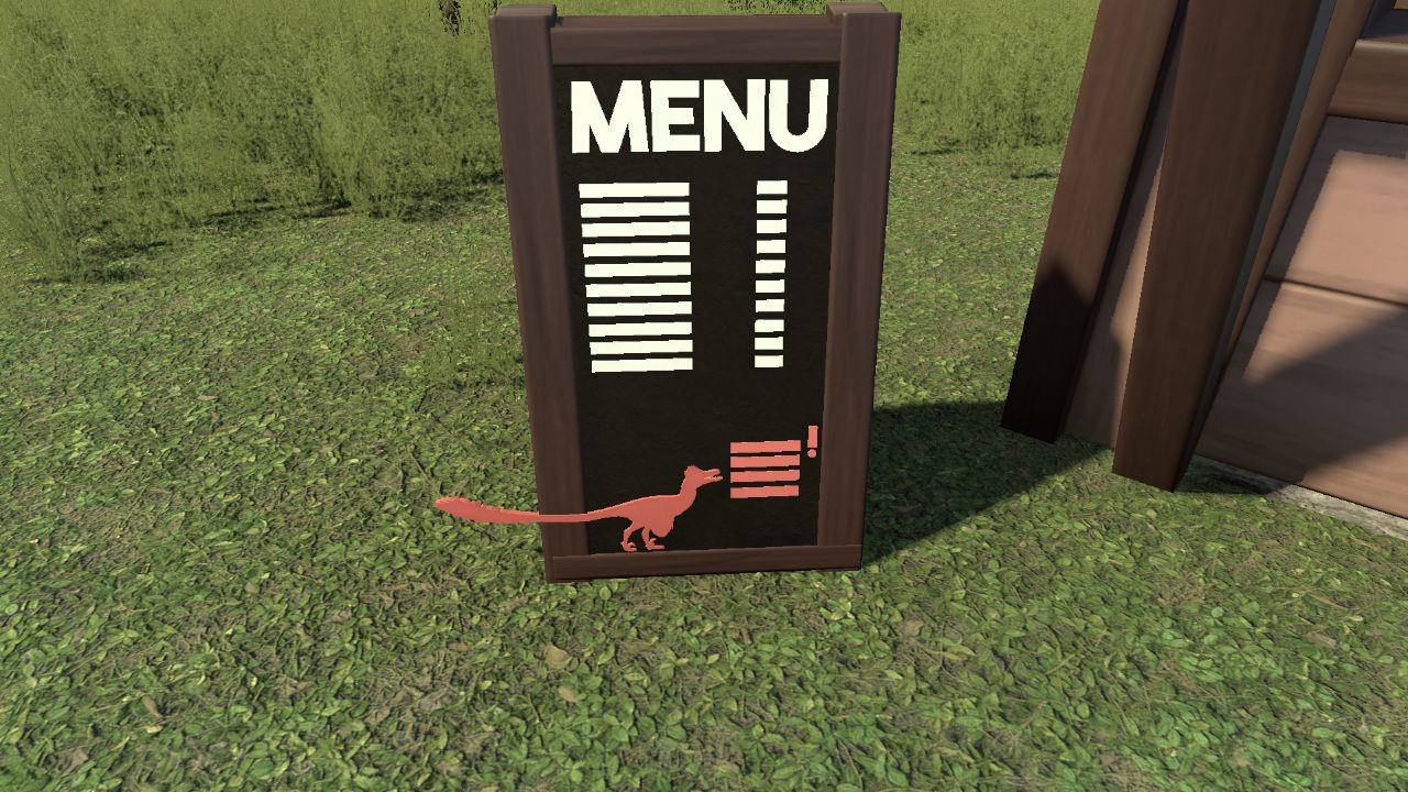 Standing Chalkboard Menu