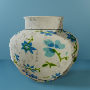 Large Floral Patterned Vase