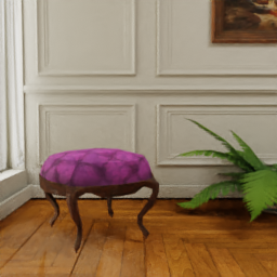 Victorian Tufted Foot Stool, Pink