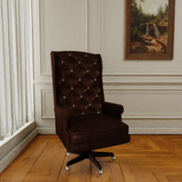 Classic Leather Office Chair, Brown
