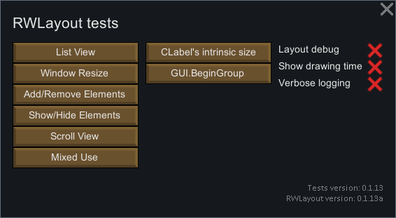 RWLayout Tests