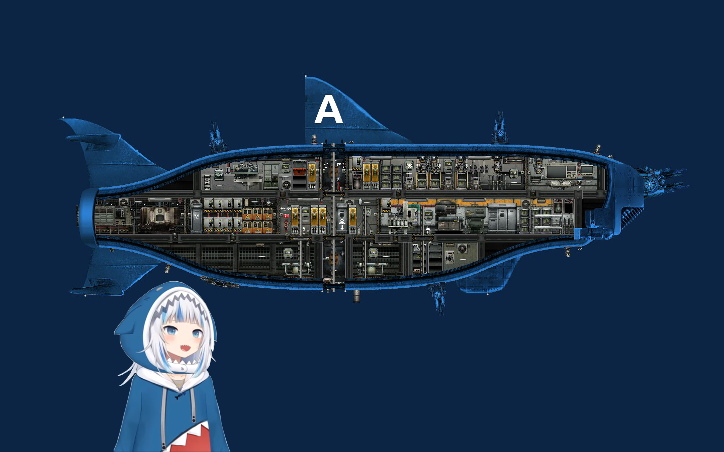 Gawr Gura v2 – Barotrauma Mod