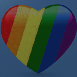Small Pride Rainbow Heart Wall Cutout
