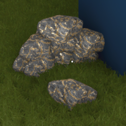 Gray Rock with Gold Veins