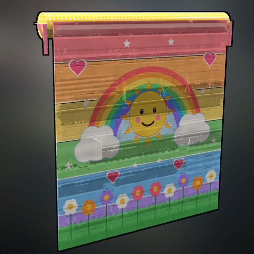garage door rainbow sunshine