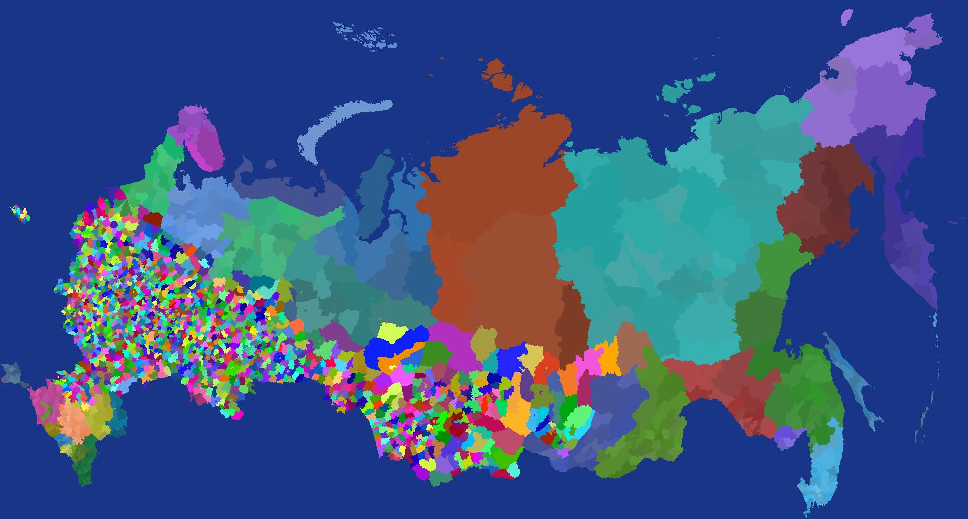 europe russia subdivisions districts