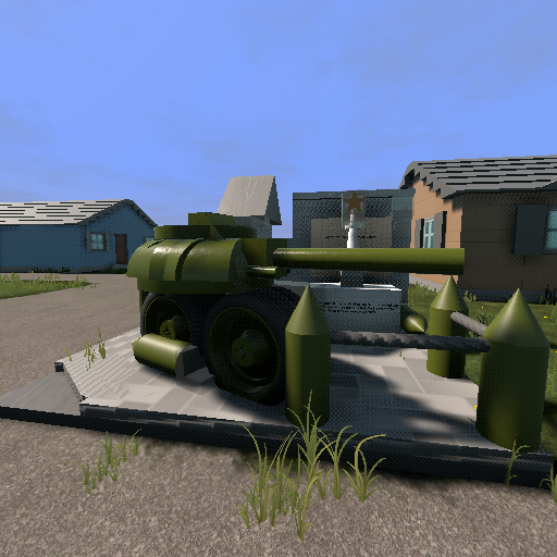 Low Brick WW2 Memorial -TONK-