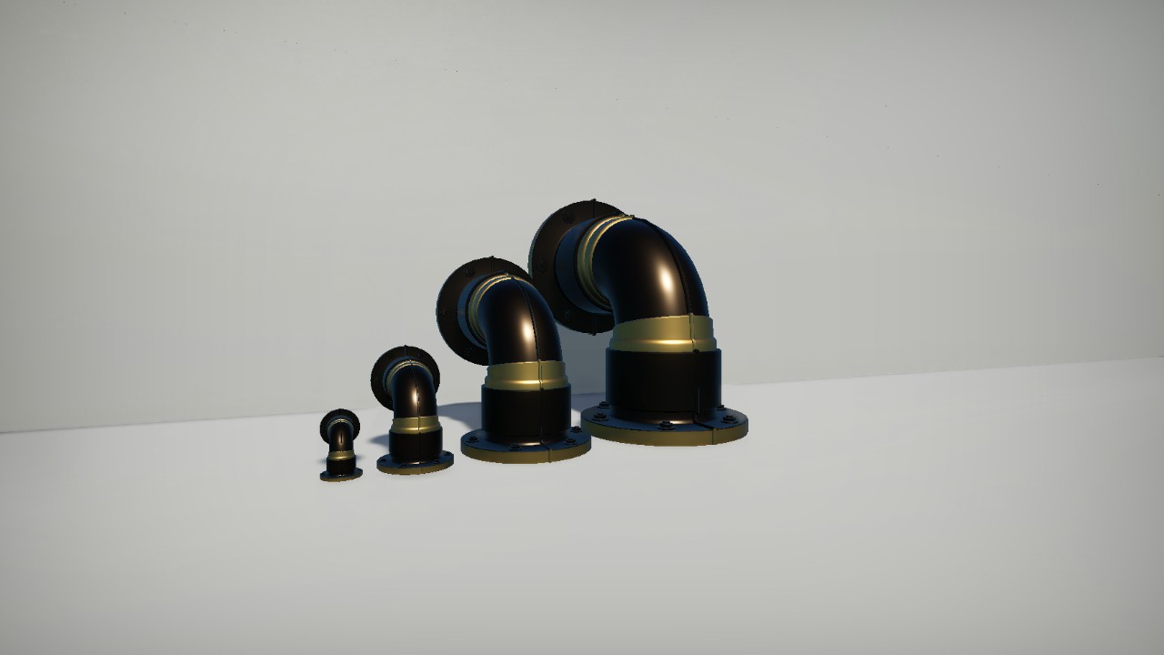 (SP) 90 Degree Steampunk Pipe .5M