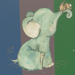 Pastel Baby Elephant Transparent Wall Decal