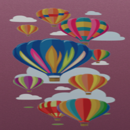 Hot Air Balloons Wall Cutout