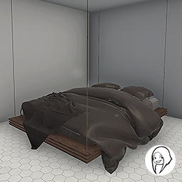 SYB Agnes - Hanged double bed (dark)
