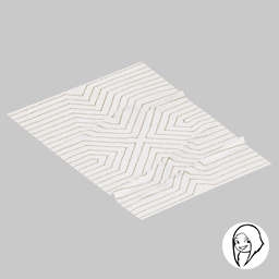 SYB Geometric rug White & Gold
