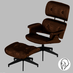 SYB Eames - Vitra Lounge chair (Brown)