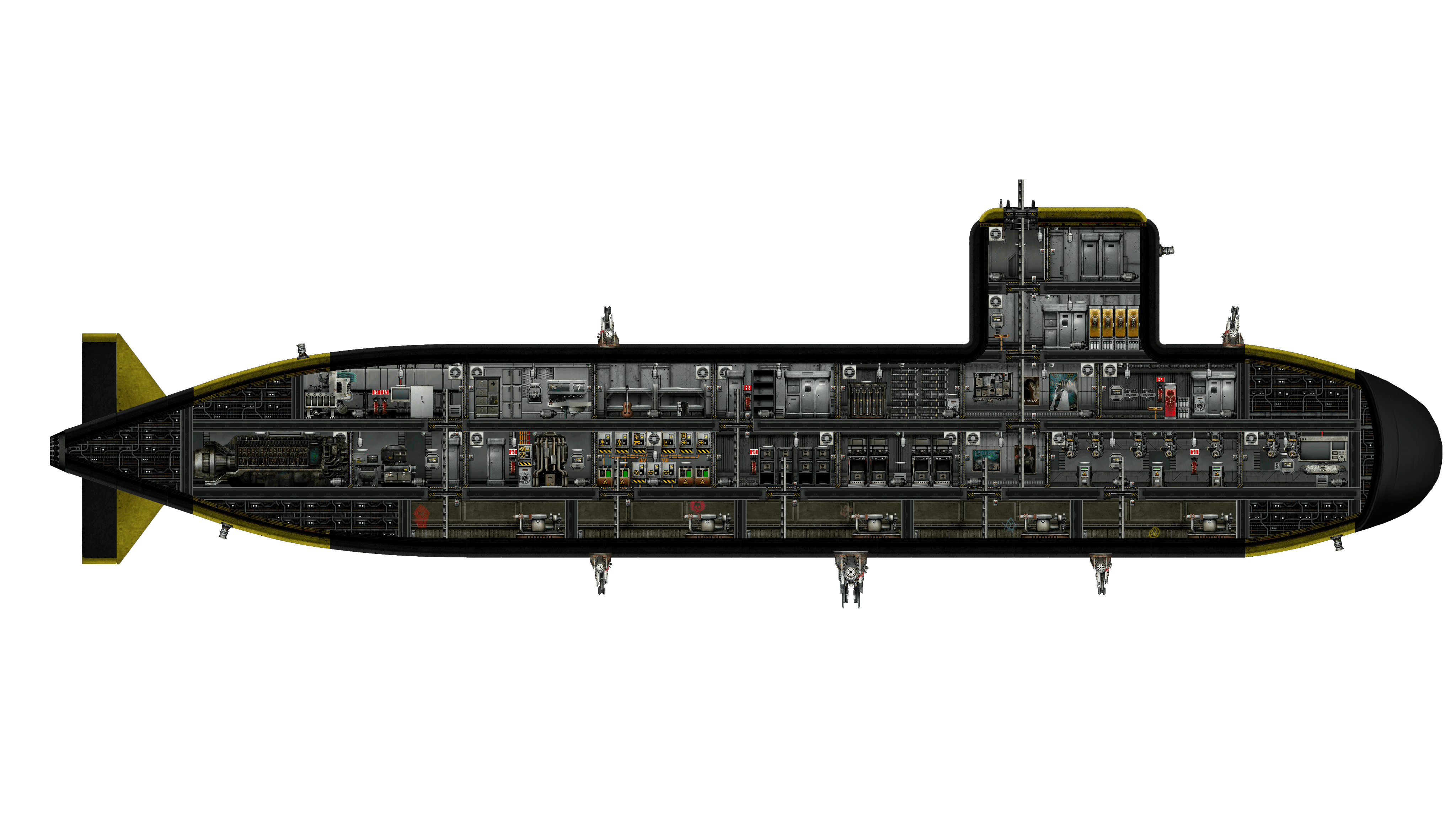 Shark Attack class Attack-sub – Barotrauma Mod