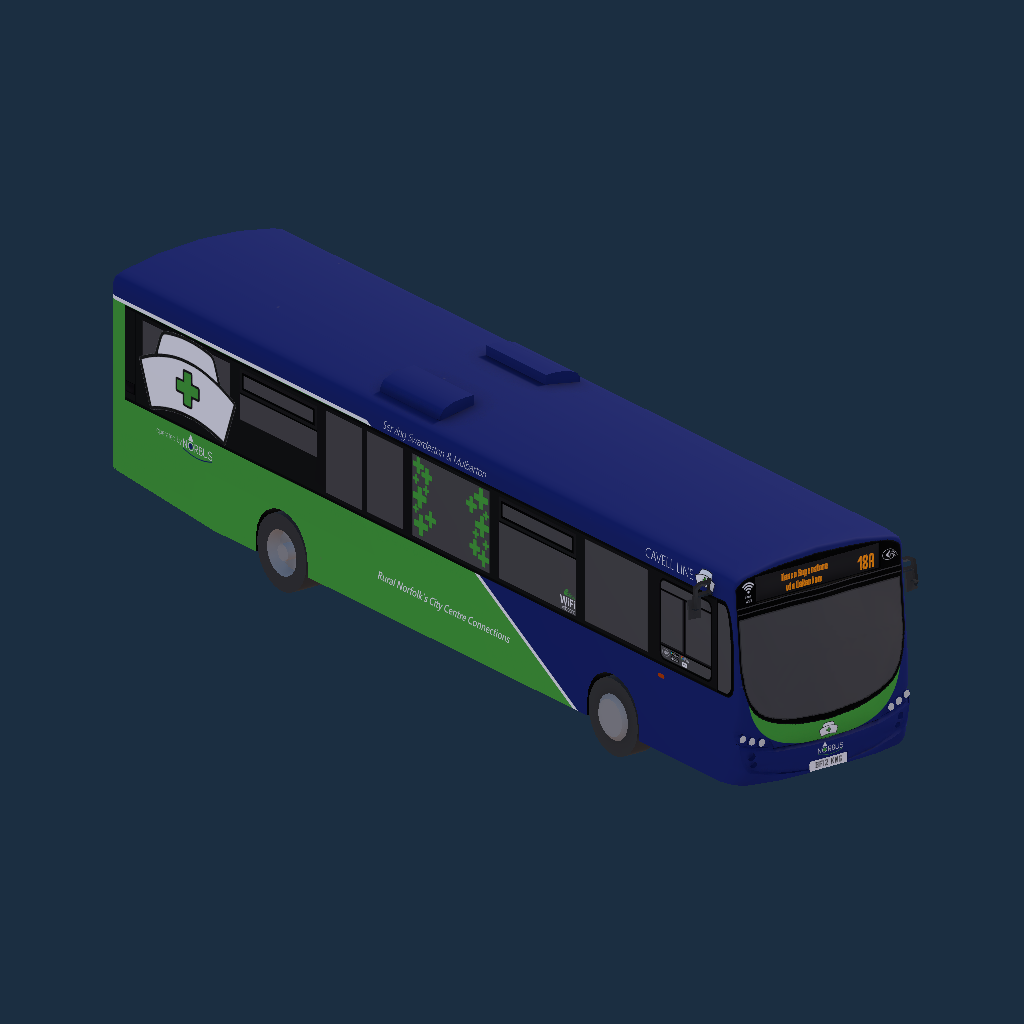 Wright Eclipse 2 B7RLE NorBus Norwich Cavell Line Updated