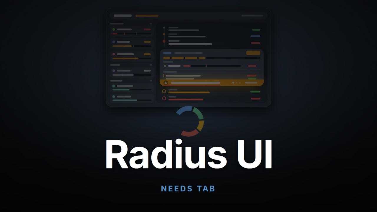 Radius UI - Needs Tab