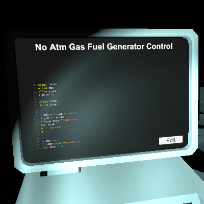 No Atm Gas Fuel Generator Control