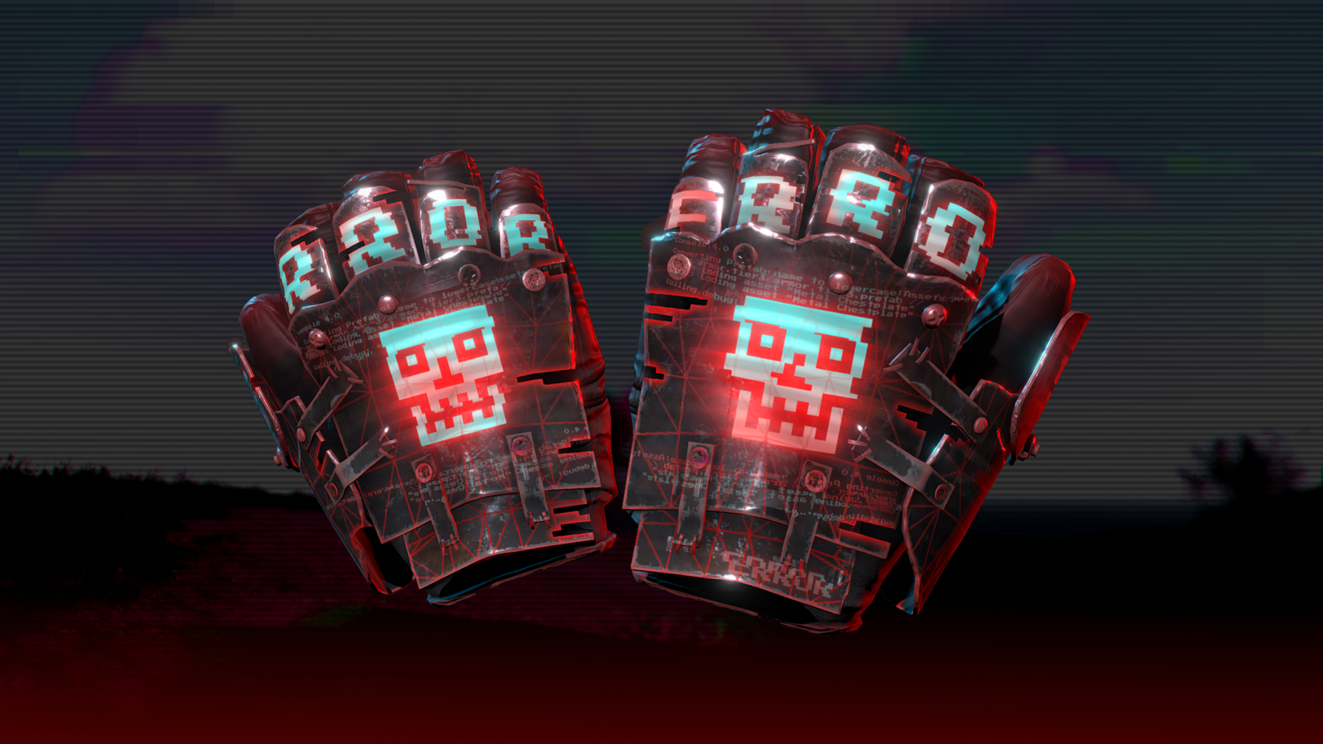 Corrupted Roadsign Gloves