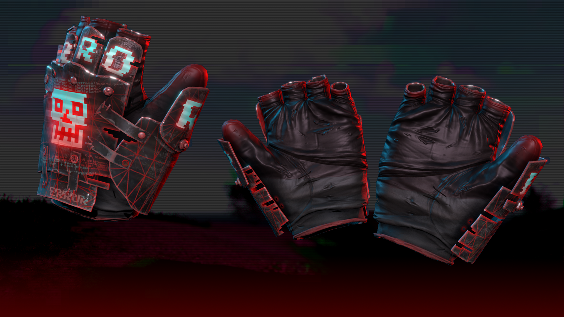 Corrupted Roadsign Gloves