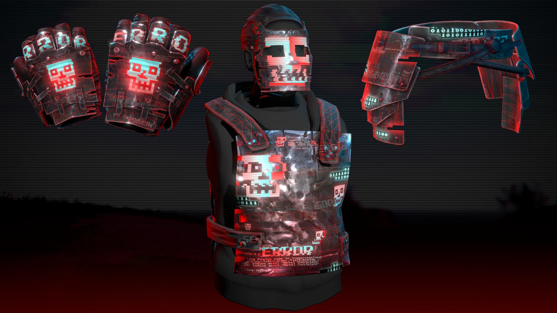 Corrupted Roadsign Gloves