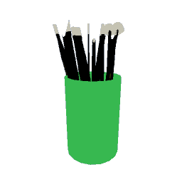various Da VInci brushes green