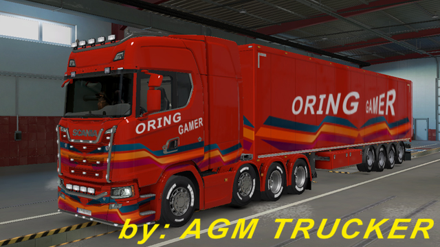 SKIN TRUCK SCANIA S , REBOQUE - CANAL ORING GAMER
