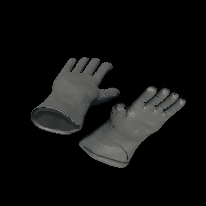 Gloves pair lying down colourable