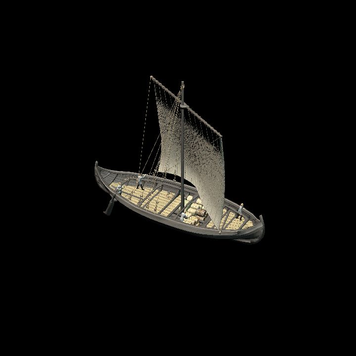 Knarr - viking trade ship (with crew)