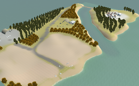 Landing on the island