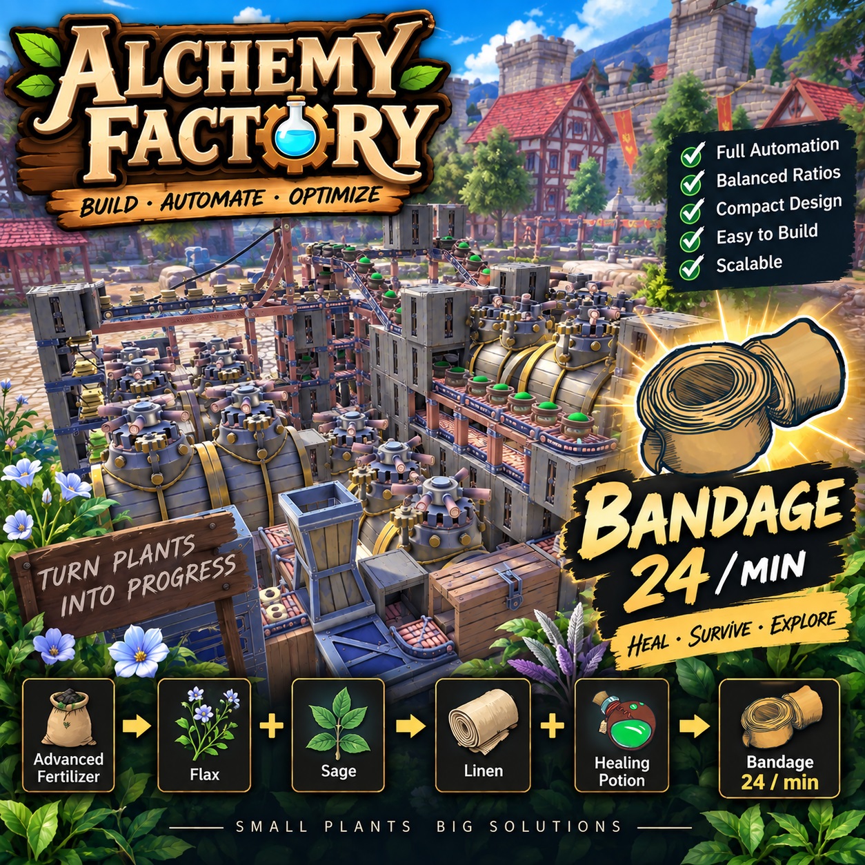 [1.0] 🩹 Bandage — 24/min | Raw Material Factory