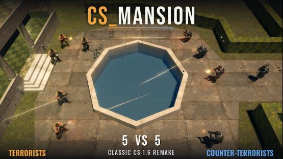 cs_mansion — Classic CS 1.6 Remake