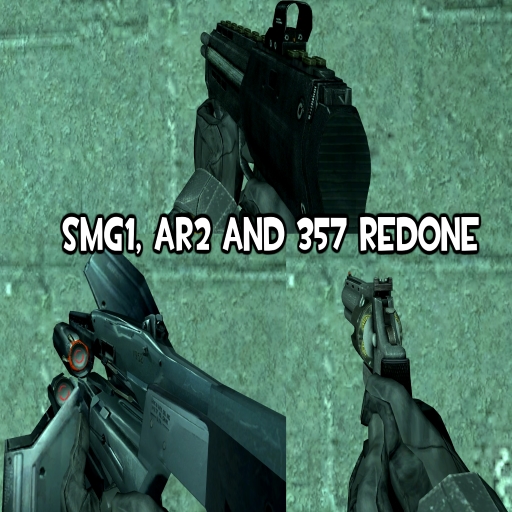 SMG1, AR2 and 357 redone [Gmod Viewmodels]