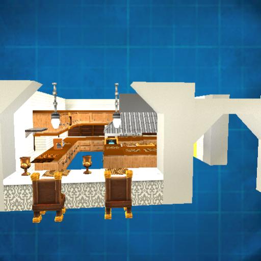 єäняi§ " Kitchen ( with an open central island ) "
