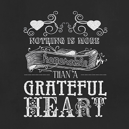 60cm x 40cm Chalkboard Art   Grateful Heart
