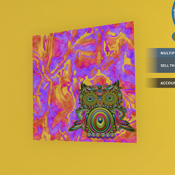 50cm x 40cm Hippie Owlie