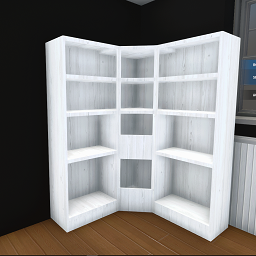 Wooden Corner Shelves White Wood