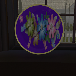 Purple Floral Plate