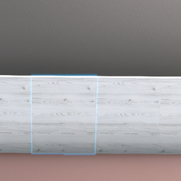 25cm White Wood Shelf 150cm static height