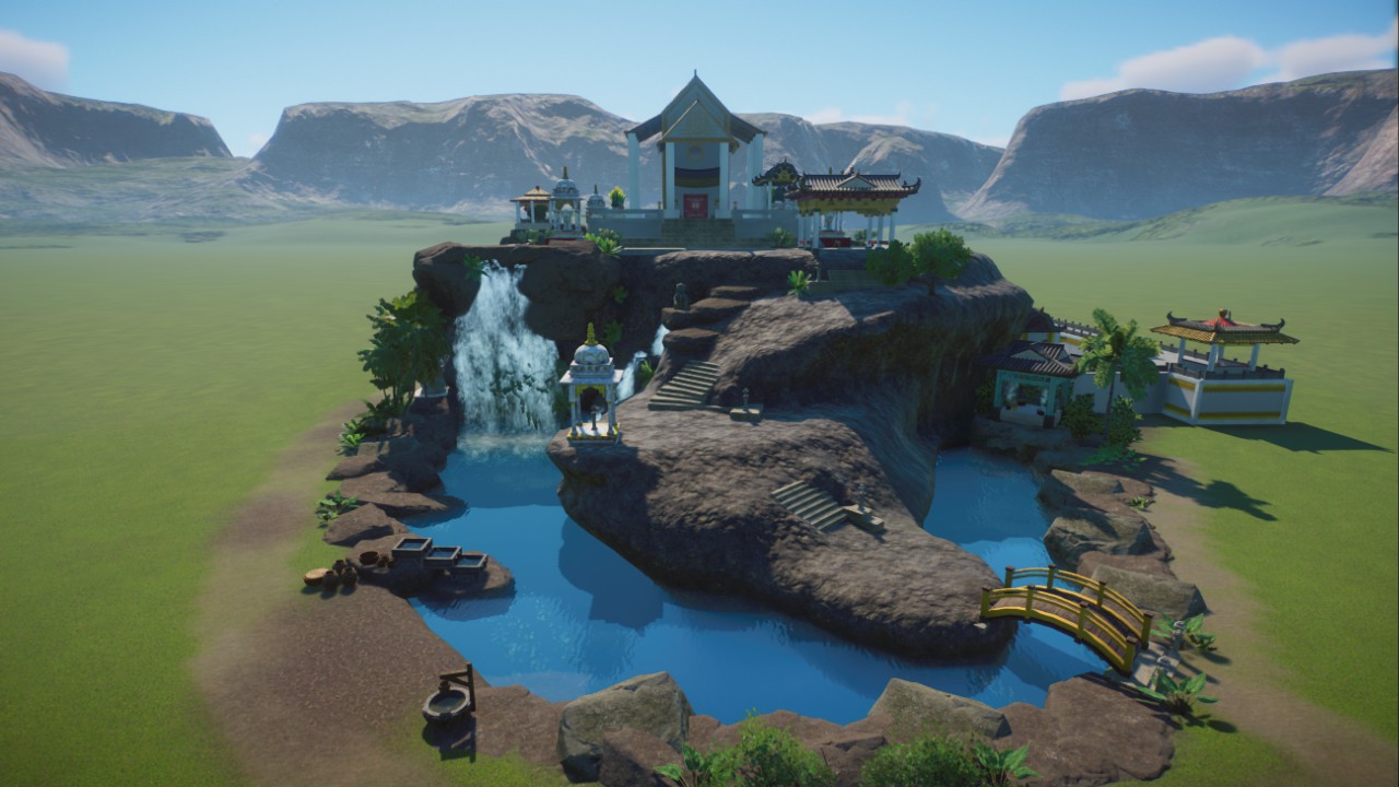 Tropical Asia Temple Habitat by Adamup