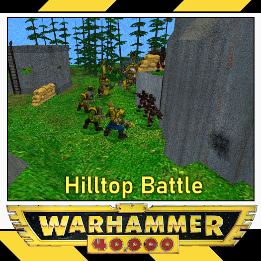 Hilltop Battle // 6x4 // Retro Wargame Map