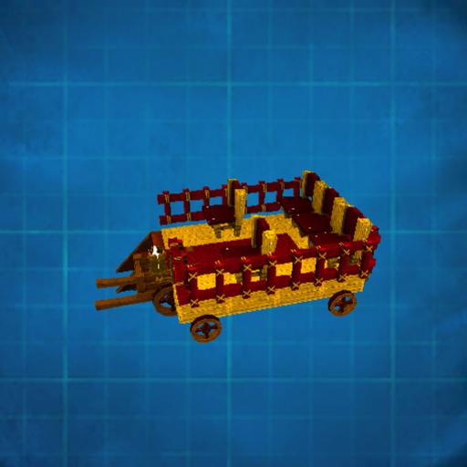 red & yellow school wagon