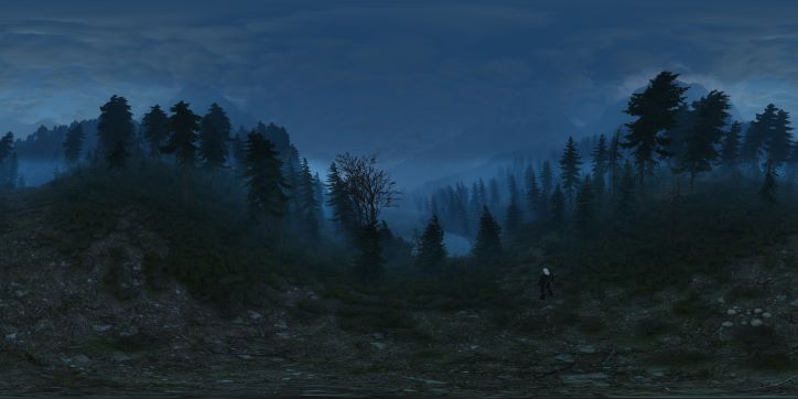 The Witcher 3 Nighttime at the lake